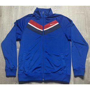 Women's Nike Long Sleeve Full Zip Track Jacket Chevron Blue‎ XL
